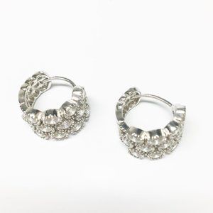 Silver Huggie Dainty Hoop Earrings